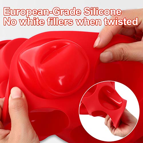 Silicone Jumbo Muffin Pan 12 Cups, European Grade Cupcake Baking Pan - Large Size, Non-Stick Muffin Molds for Baking,Muffin Tray, Food-Grade Muffin Tins Set of 2, BPA Free