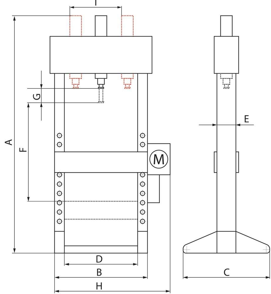 Metalworks CAT520 - Prensa hidráulica 20 Ton.