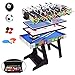 Produktbild OYE 4FT Zusammenklappbar multifunkniertes Tischspiel - Tischfußball(Tischkiker)/Tischtennis/Air Hockey/Billard-Tisch, MDF, 124 * 82 * 61CM (4 in 1 Game Table)