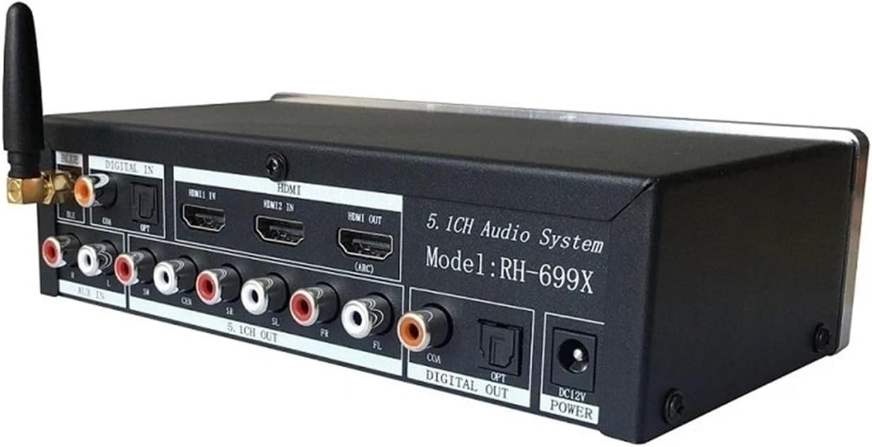 AC3 5.1 Audio Decoder Converter HDMI-Compatible Extractor SPDIF Coaxial Optical PC-USB Soundcard 5.0 USB Player(Brown)