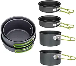Conjunto de Panelas Camping Pesca [10 Peças]