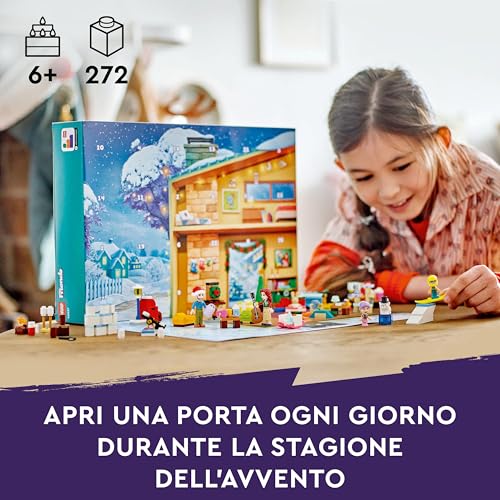 Friends Calendario dell'Avvento 2024, Giocattolo di Natale con 5 Mini Bamboline, 3 Animali e Accessori, Giochi Sociali per Bambini e Bambine da 6 Anni in su, Idea Regalo Divertente 42637 - Lego - Immagine 2