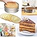 Oranlife Cake Leveler Slicer, Adjustable Round Cake Rings, Cake cutter, 7 Layer Stainless Steel Cake Slicing Accessories, 9.8-12.2 inch