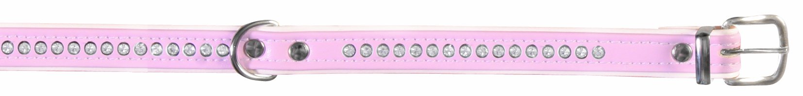Trixie Fashion Halsband Für Hunde – 2-reihig, Rosa/weiß, Größe XS/S (26-32 Cm)