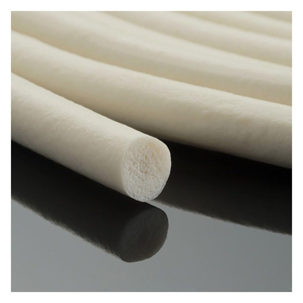 AYUWQZX Silicone Foam Seal Strip, White Silicone Rubber Sponge Sealing Strip 13-25mm 1 Meter(20mm)