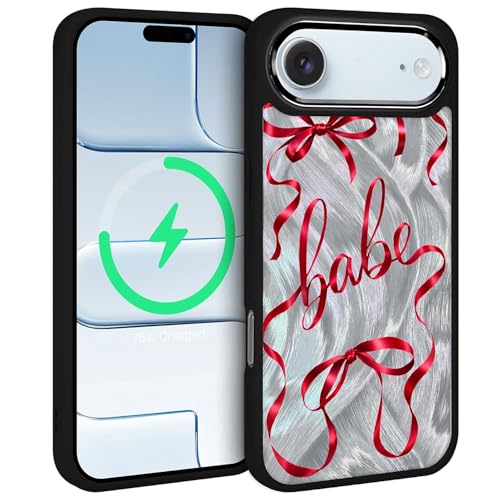 Coque compatible MagSafe pour iPhone 17 Air souple et fine anti-choc à paillettes