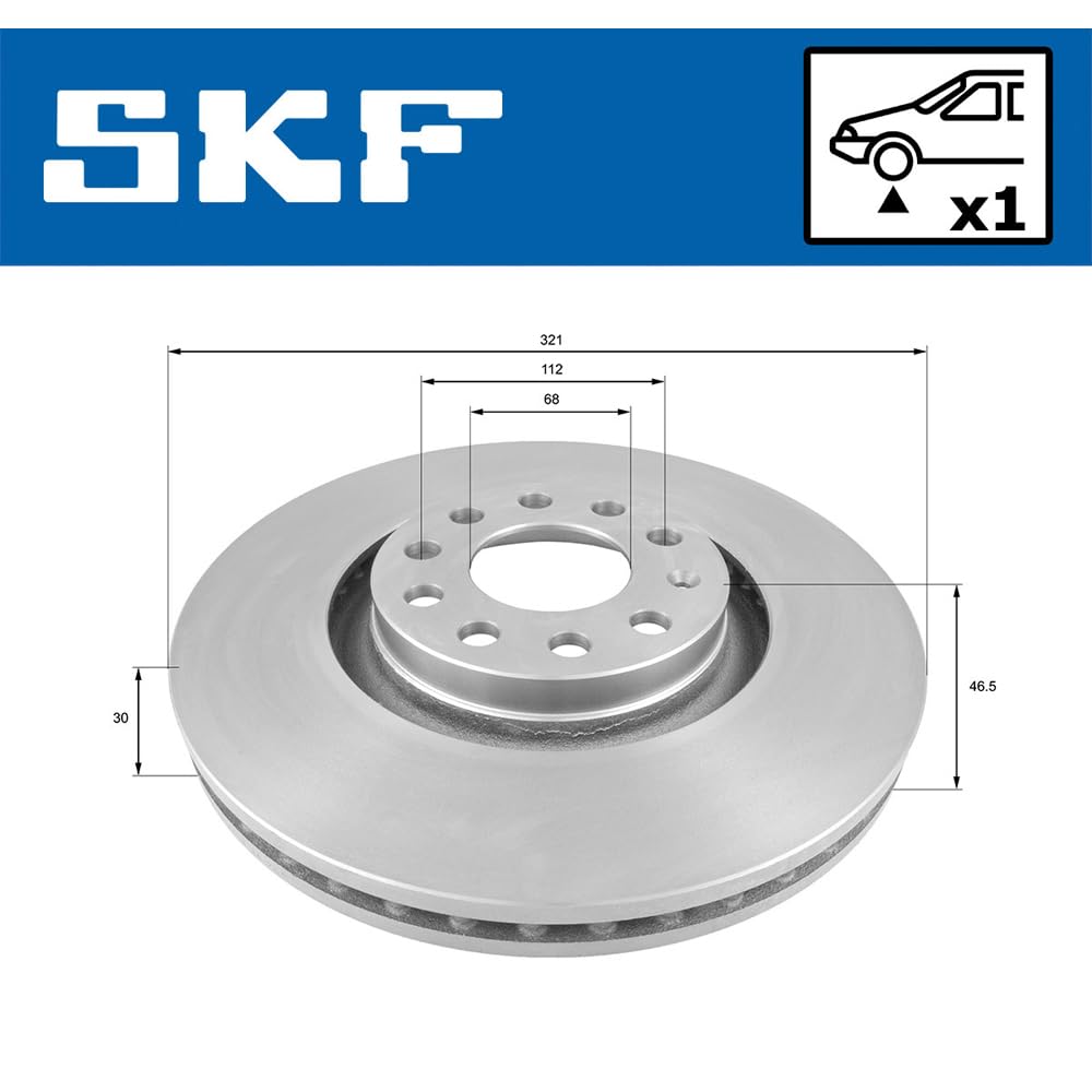 2x SKF Disco freno Ø320mm Altezza: 46,3mm Spessore: 30mm Cerchio foro-Ø: 112mm ventilazione interna VKBD 80254 V1 Compatibilità con AUDI A4 Avant 8ED, B7 A4 Sedan 8EC, B7 A4 Sedan 8D2, B5