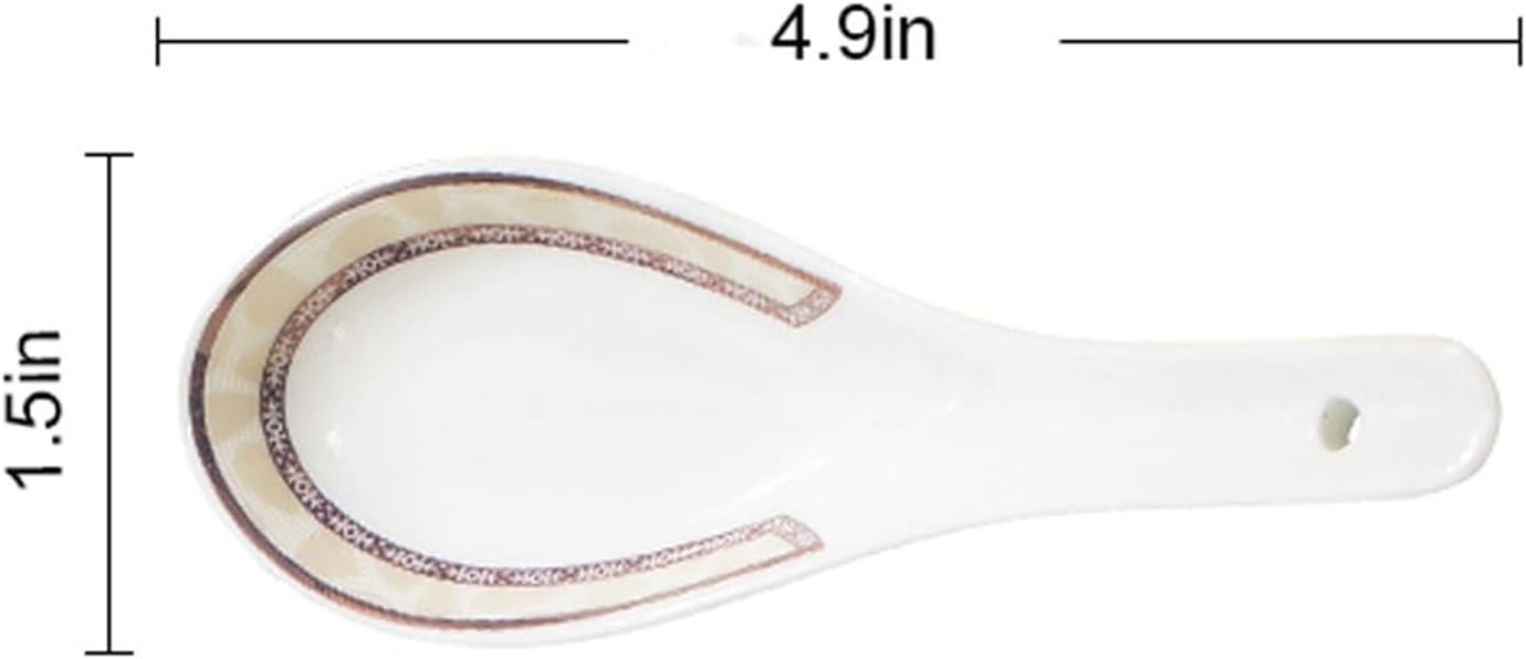 Scoop Jingdezhen Ceramic Spoon Set Household Small Spoon 10 Piece Bone China Spoon 4.9 Inches Long Soup Spoon