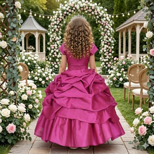 Image of Ripening Baby Girls V-Nack Satin Fit and Flare Trendy & Stylish Designs Kids Long Maxi Dress