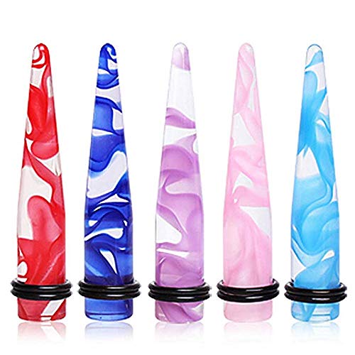 UV Coated Acrylic Swirl Ribbon Taper (2GA, Red)