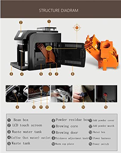 Máquina de café expreso Máquina de café Cafetera, Máquina de espresso, Control de WiFi, Máquina de Cafetería de Bomba… - Imagen 5