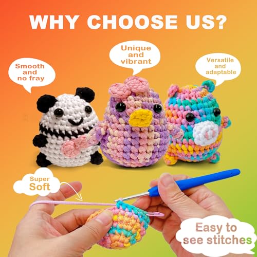 Image of 2x3.5Oz Beginner-Friendly Yarn for Crocheting and Knitting;Worsted-Weight Medium #4;Cotton Blend Yarn for Beginners with Easy-to-See Sitches,Great for Amigurumi DIY (Latte, 2 Skein)