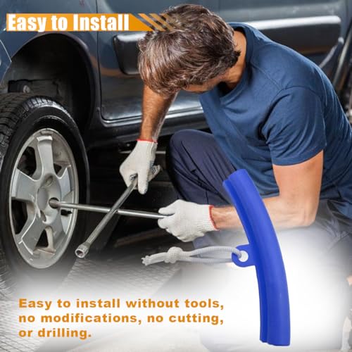 Image of LAINLOY 5PCS Car Tire Changing Rim Protector, Tire Changer Guard Edge Savers, Fixing Tire Rim Protective Cover for Wheel Scratch Prevention, Car Accessories for Motorcycle SUV (Blue)