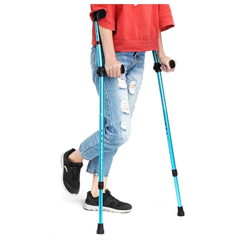 Crutches Medical Adults, Adjustable Crutches Aluminum Crutches Adult pair of crutches Adjustable, Support Forearm Cane, question Marche, Mobility Assistance