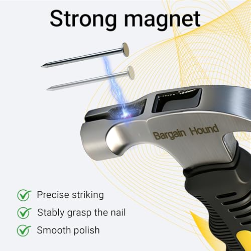 2PCS Claw Hammer, 16oz & 8oz Claw Hammers, Forged Carbon Steel Stubby Claw Hammers with Non-Slip Comfortable Grip - Image 5