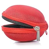 SODIAL(R) Mini Bolsa Funda Porta para Auriculares Lona Color Fucsia