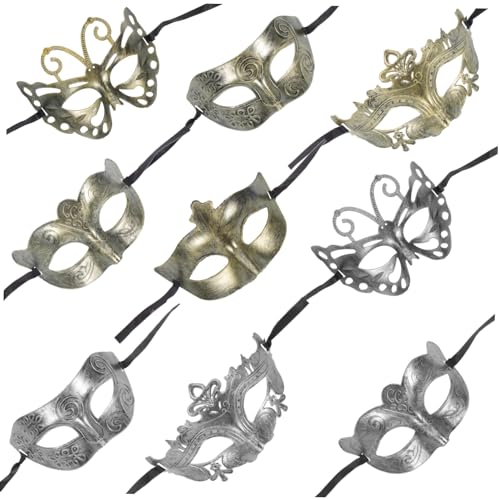 TINEASUR Lightweight Adjustable Strap Vintage Masquerade Mask Carnival Mask for Party Costumes