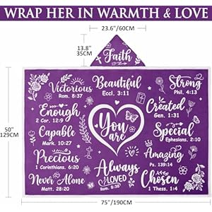 Christian Gifts for Women Faith, Religious Inspirational Gifts for Women, Catholic Spiritual Gifts Bible Verse Wearable Blanket Hoodie Women, Mothers Day Birthday Gifts for Mom Women Sister Friends Christian Gifts for Women Faith Religious Inspirational Gifts for Women Catholic Spiritual Gifts Bible Verse Wearable Blanket Hoodie Women Mothers Day Birthday Gifts for Mom Women Sister Friends