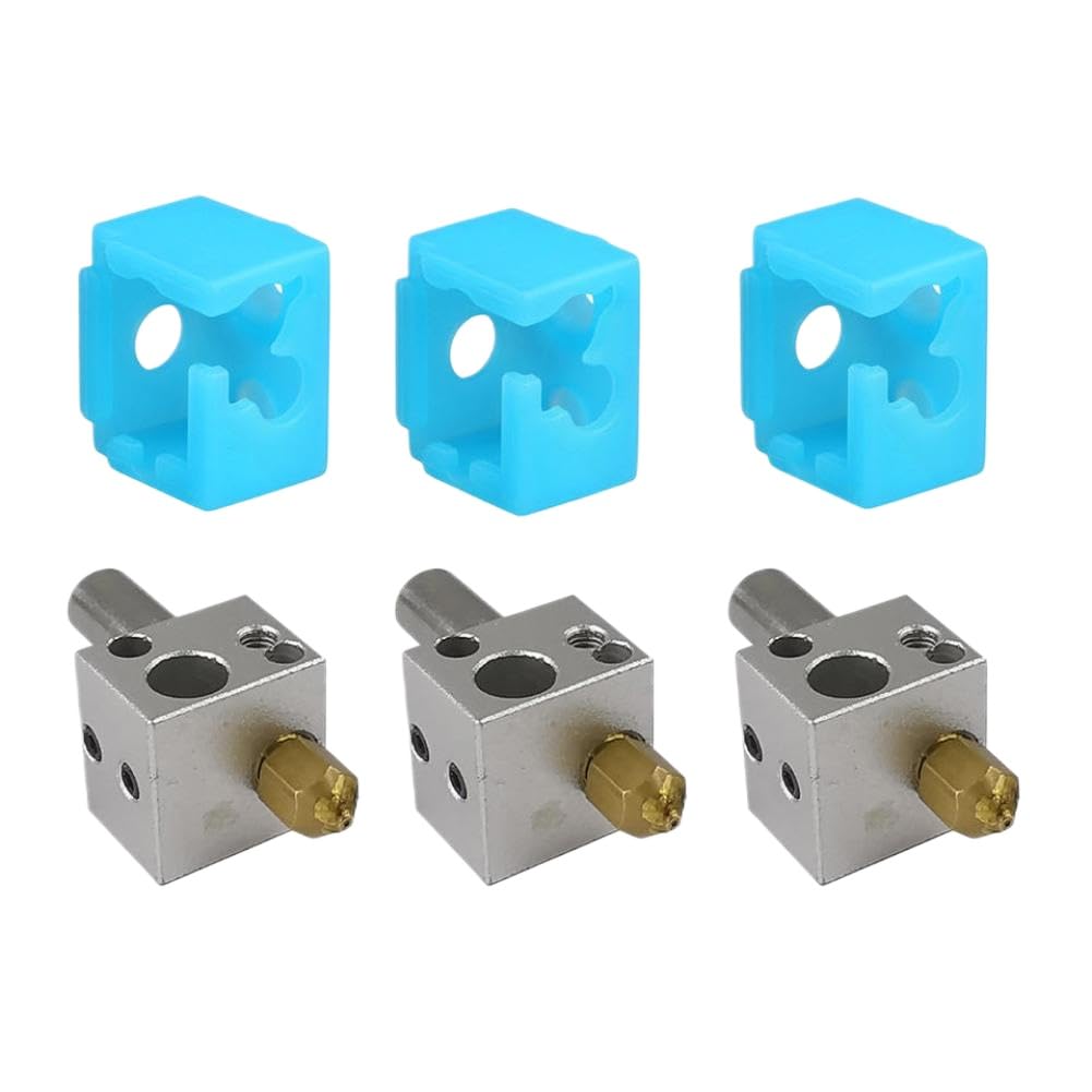 Kit hotend estrusore 3PCS 4in1 con ugello in ottone da 0,4 mm, blocco di calore, tubo in metallo, compatibile con la stampante FLSUN Q5