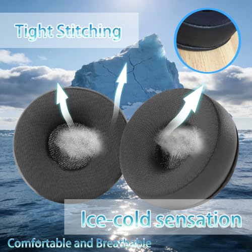 Almohadillas de repuesto para auriculares Sennheiser HD25, almohadillas auriculares de cuero proteínico con gel refrigerante y espuma viscoelástica para HD25 Plus/Lite/SP/HMD25/HME25/HMEC25 (negro) miniatura 4