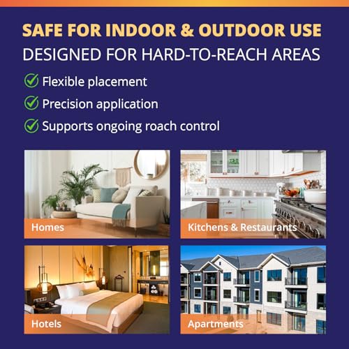 Image of Cockroach Gel Bait Indoor and Outdoor: Roach Repellents for German Cockroaches, Small Roaches- Cockroach Deterrent for Homes and Kitchens 1 PCS