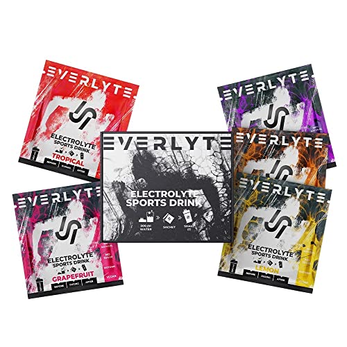 EVERLYTE® Premium Elektrolyte Sport Getränk | 10 Stacks ohne Zucker | 100% natürliche Inhaltsstoffe & vegan | mit den 5 wichtigsten Elektrolyten | Elektrolyte Pulver | Alle natürlichen Geschmäcker Cover