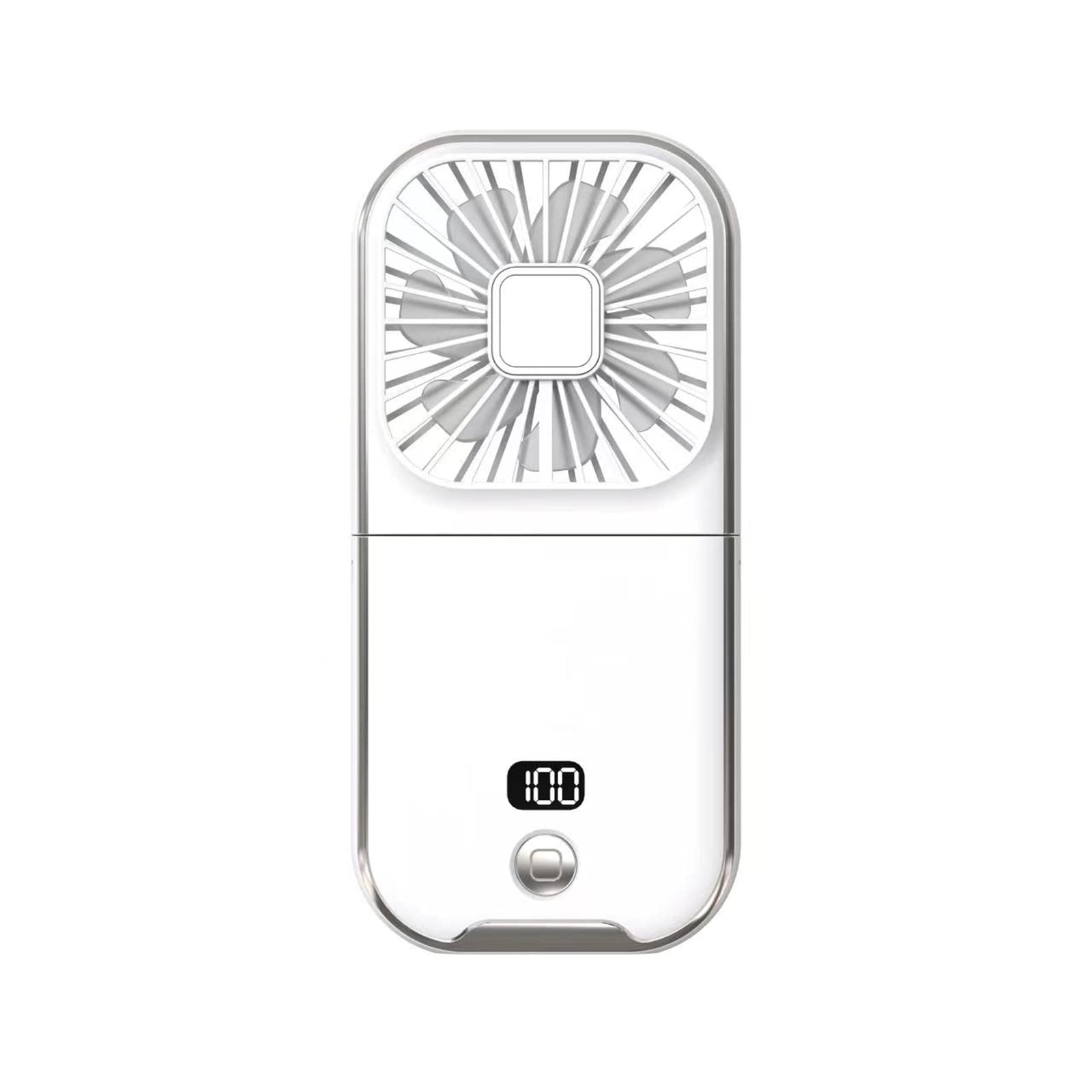 TAZIZI Japan and South Korea Desktop 180° Folding Fan Hand-Held USB Wind Outdoor 3000mAh Charging Treasure Hanging Neck Usb Rechargeable Handheld