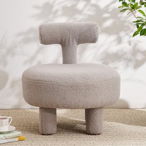 Image of Home Centre | Stallion Fabric Pouffe | Footstool for Living Room | Grey | 6 Months Warranty
