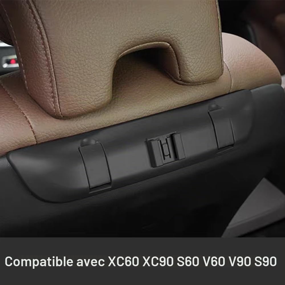 Support de tablette de voiture, support universel pour appuie-tête pour Volvo XC90 XC60 V90 V60 S90 S60, compatible avec iPad Pro Air Mini, Galaxy Tabs, tablettes de 4,7-12,9 pouces (Modèle A)
