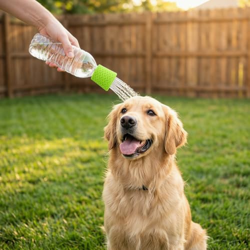 3 Pack Cabezal de Ducha Portátil para Botellas de Agua, Adaptador para Botella de Viaje compatible con la mayoría de Botellas de Plástico para Camping, Senderismo, Playa y Limpieza de Mascotas miniatura 4