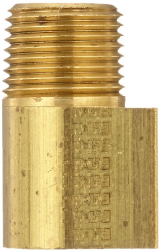Eaton Weatherhead 402X6X6 Brass CA360 Inverted Flare Brass Fitting, 90 Degree Elbow, 3/8" NPT Male x 3/8" Tube OD
