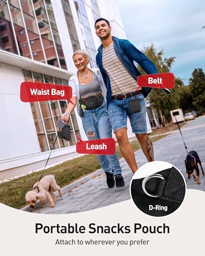AGPTEK Dog Walking Fanny Pack Black