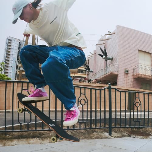 Image of Skateboard Shoes for Men Leather Low Top Pro Skateboarding Training Casual Sneakers