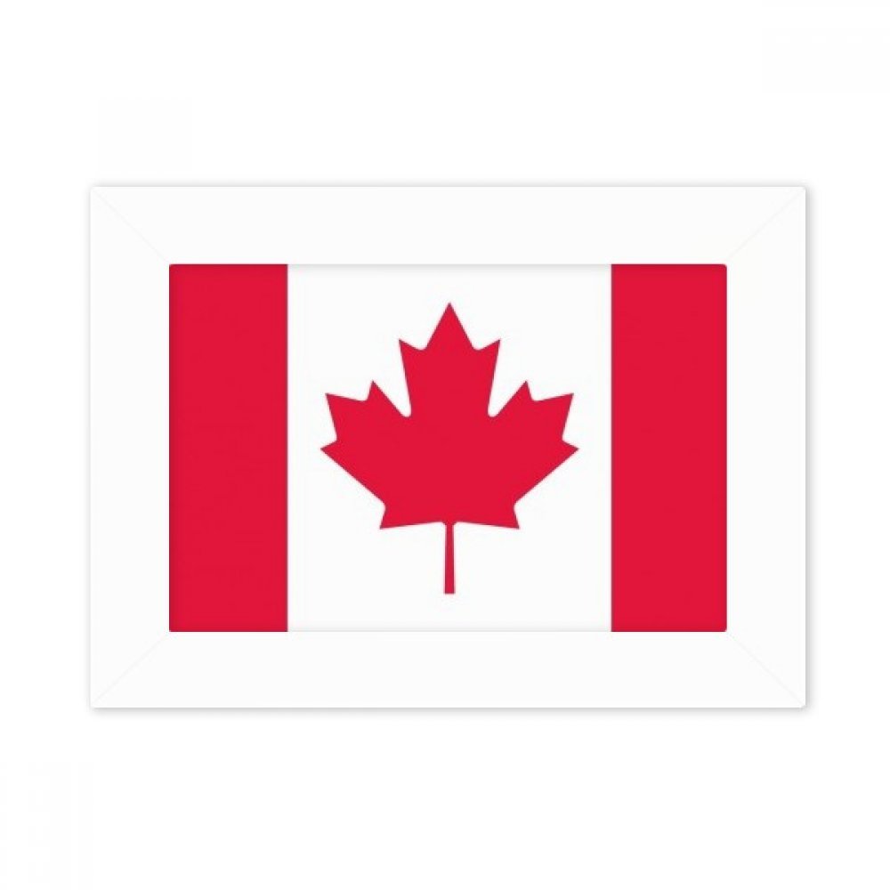Cadre photo Canada drapeau blanc 10x15 cm pour bureau et décoration