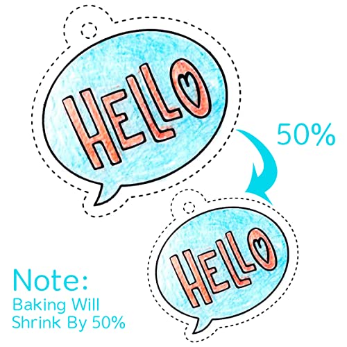 Shrink Plastic Sheet Kit, Frosted Shrinky Sheets, Shrinking Plastic