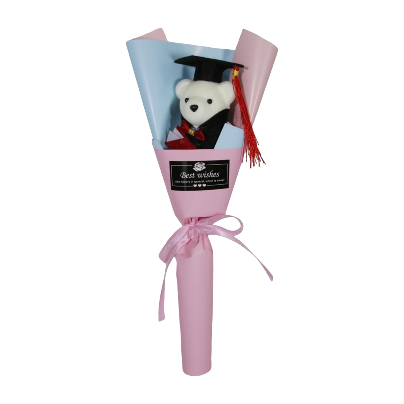 Msioytog Artificial Bouquets Bear Bouquets for Graduates Graduation with Toy Doctor Bear for Graduation Ceremonies Graduate