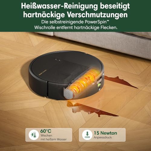 iRobot Roomba 676 Saugroboter, Laser+AI, 30.000 Pa, 80 °C Moppwäsche – Ansicht 4
