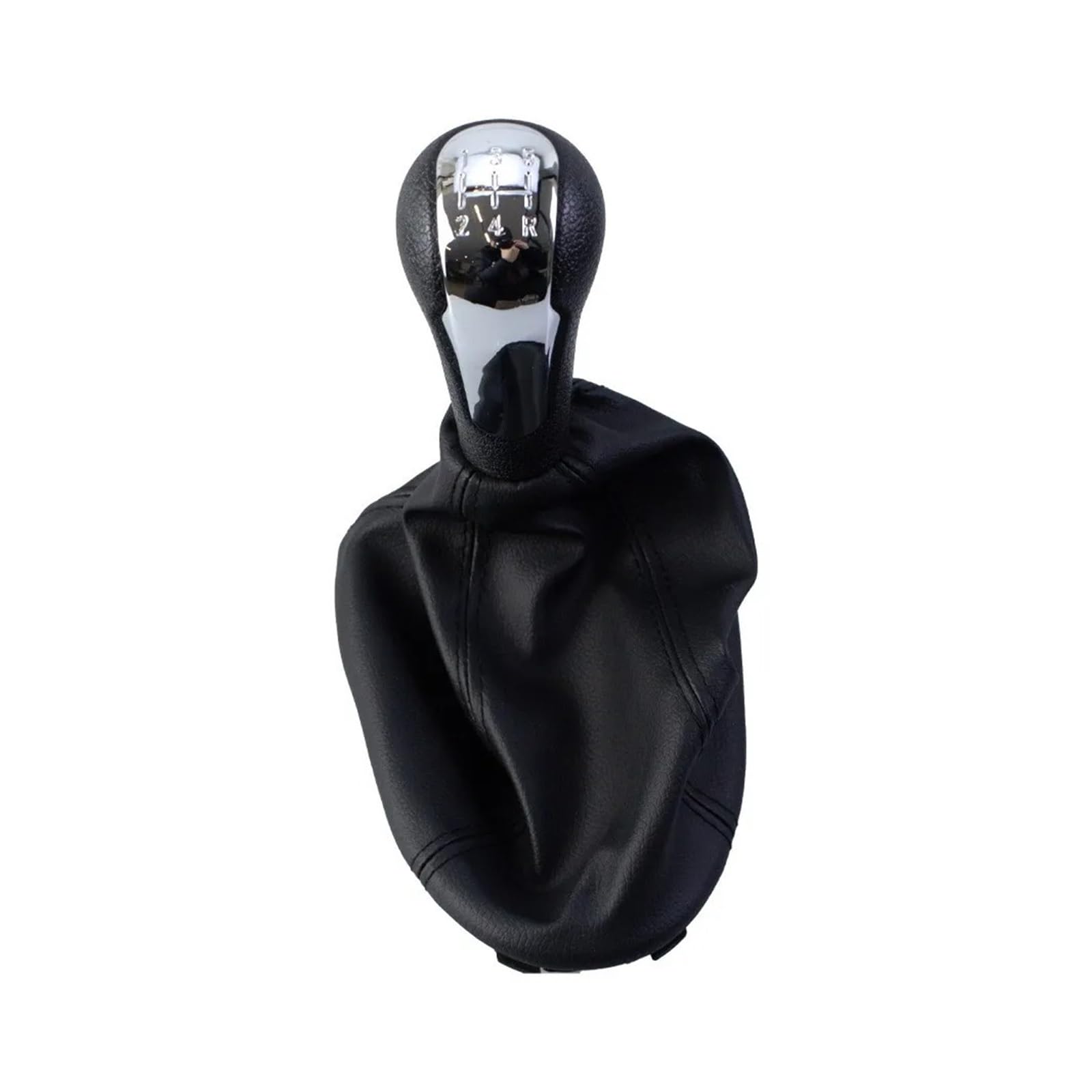 Sauanmnktp Chrome Set Gearshift Knob For Chevrolet Matiz For Spark M300 2011-2016 Gear Shift Knob 5 Speed Shifter Lever(Chrome Set)