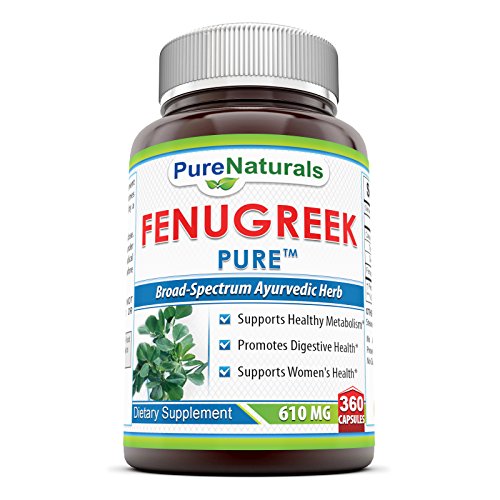 Pure Naturals Fenugreek Seed Supplement, 610 Mg (360 Capsules) - *Supports Healthy Metabolism