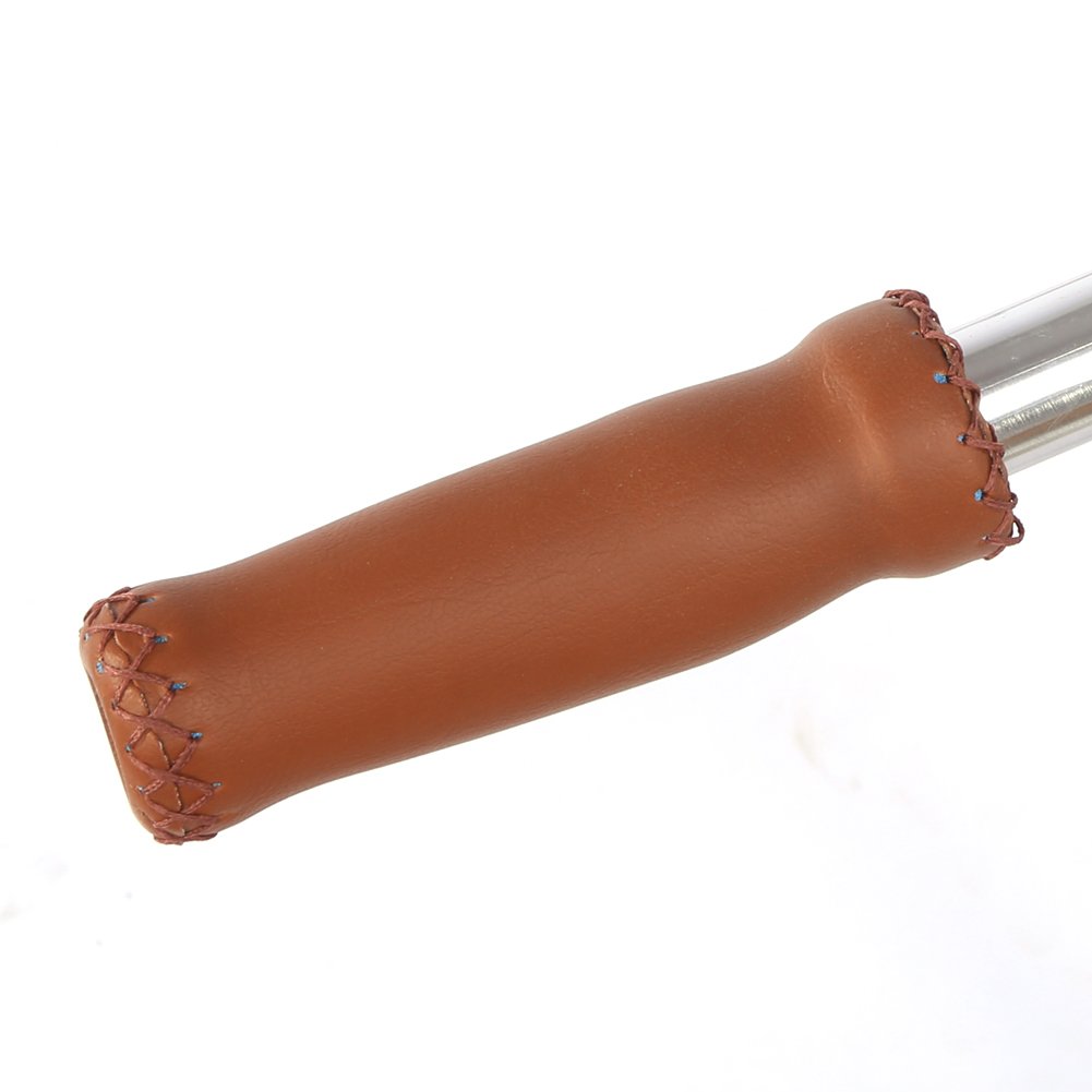 DEWIN Manopole per Manubrio, 1 Paio di Manubrio in Pelle per Bicicletta MTB Bici Manopole Bici Marron