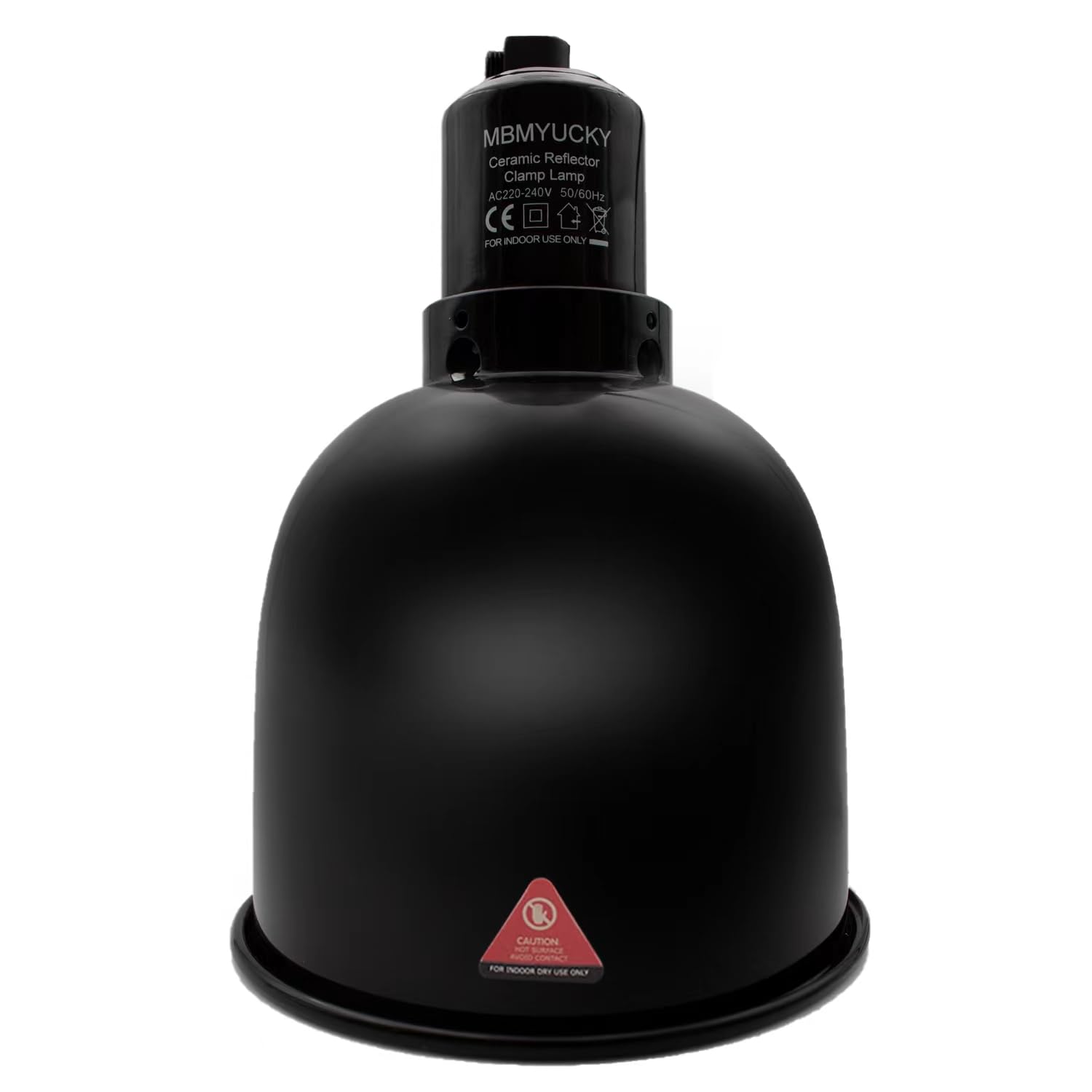 Reptile Heat Lamp Bulb Holder - E27 Ceramic Lamp Holder Deep Dome Clamp Lamp with Switch Light Bulb Fixture 14cm for Chicken Puppies Gecko Turtle Hamster Dog Bearded Dragon Max 200 Watt