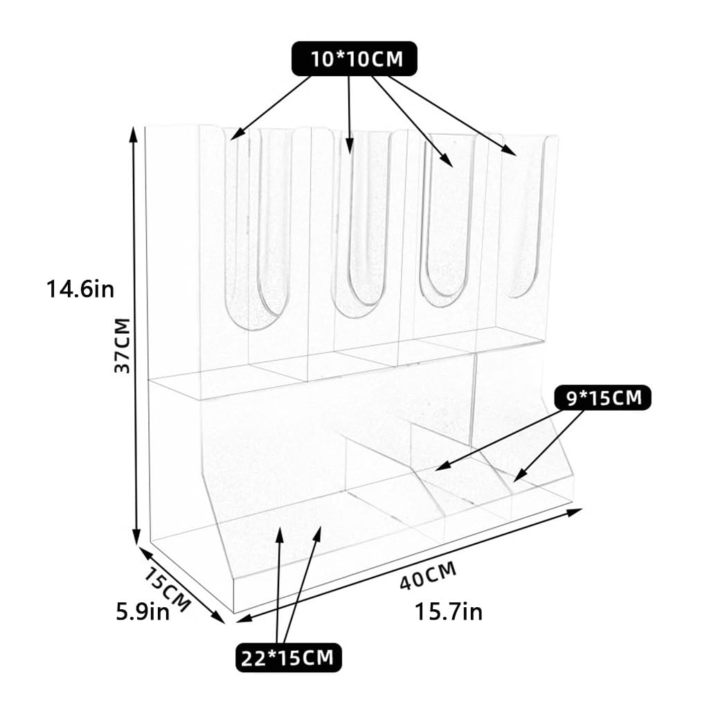 Set di organizer per stazioni da caffè, grande dispenser per tazze di carta, in acciaio inox, usa e getta, organizer per tazze da caffè e condimenti
