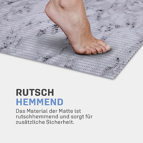 Bestlivings Teppich Badgarnitur 2-teilig - Marmor - Weichschaummatte (80x48cm / 48x48cm) - Badvorleger Badteppich Badezimmerteppich - Antirutsch Bad Dusche – Bild 6