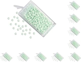 Adoorniequea Juego de 10 cuentas de 3 mm para manualidades, joyería retro, kit étnico para manualidades, Navidad, color verde
