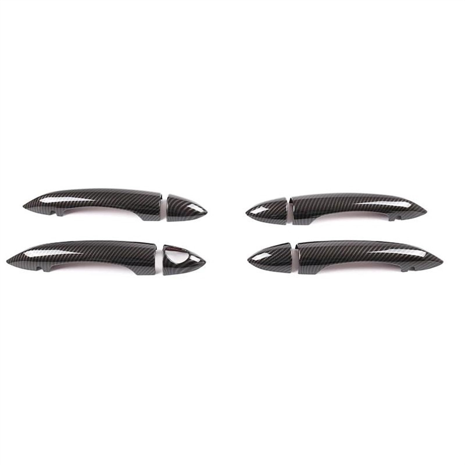 Kjhopy Carbon B Exterior Door Handle Cover Trim Molding Catch Overlay Garnish Cap Protector For Alfa-Romeo For Giulia For Stelvio 15-20 Exterior Door Handle(Carbon B)