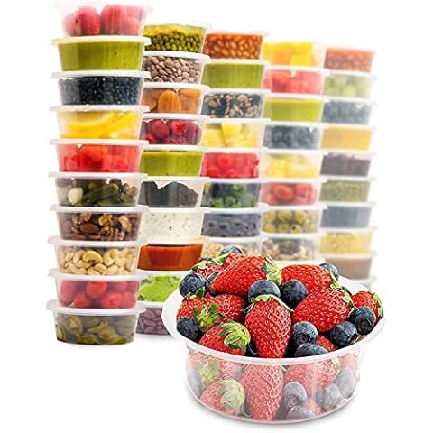 AVLASH 25 Pack Round Plastic Food Containers Cover