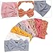 HANABASS 8Pcs Bow Knot Headbands Soft Elastic Hair Wraps for Newborns for Family Photos Birthdays and Everyday Use Mixed Styles for All Hair Types