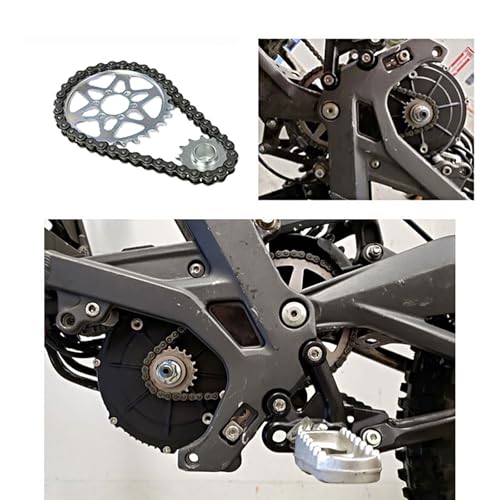 Image of Drive Sprocket Chain Combo,Gear Chain Set for Surron Light Bee X,Segway X160 /260,420 Chain 30 13 Tooth Rear Front Sprocket,Chain Sprocket Conversion Kit for Modified Dirt Bike and Replacement