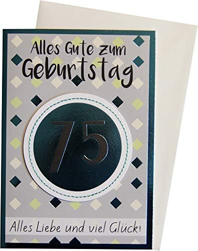 Pop-up Karte 75. Geburtstag - 3D Grußkarte Für Oma, Opa, Mama, Papa