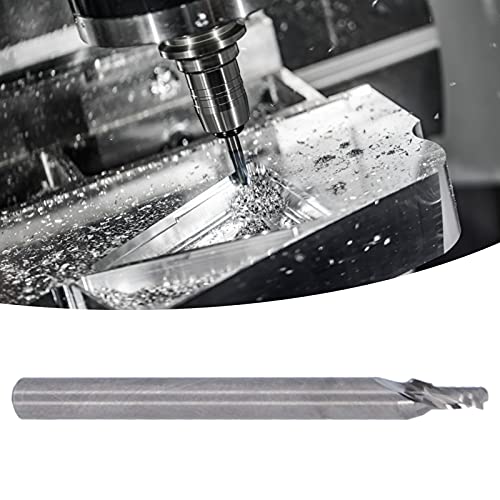 Image of End Mill Spiral CNC Router Bits, 5PCS 3.175x2x4mm Tungsten Steel Engraving Milling Machine Replacement Milling Cutter for PVC Wood Carving Engraving MDF Cutting